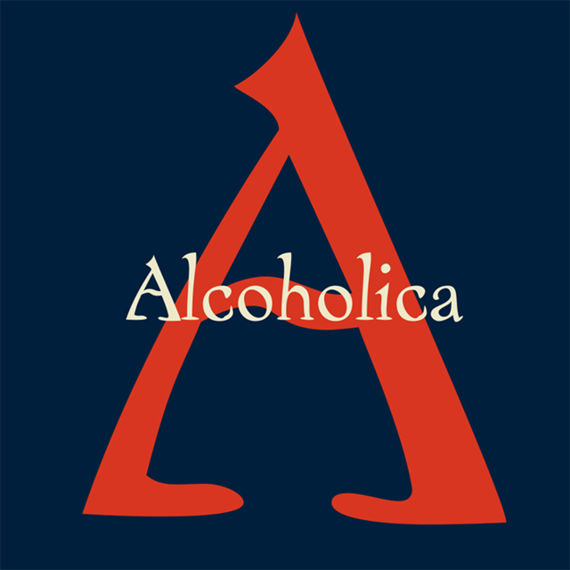 Beispiel einer Alcoholica-Schriftart